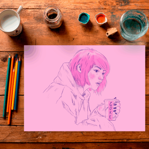 Refugio Rosa – Lámina 20x28 cm