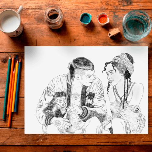 Conexión en Silencio – Lámina impresa 21x29 cm