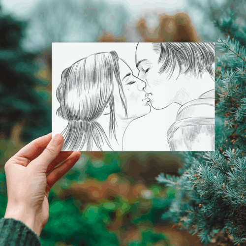 El Beso – Mini lámina ilustrada A6 impresa